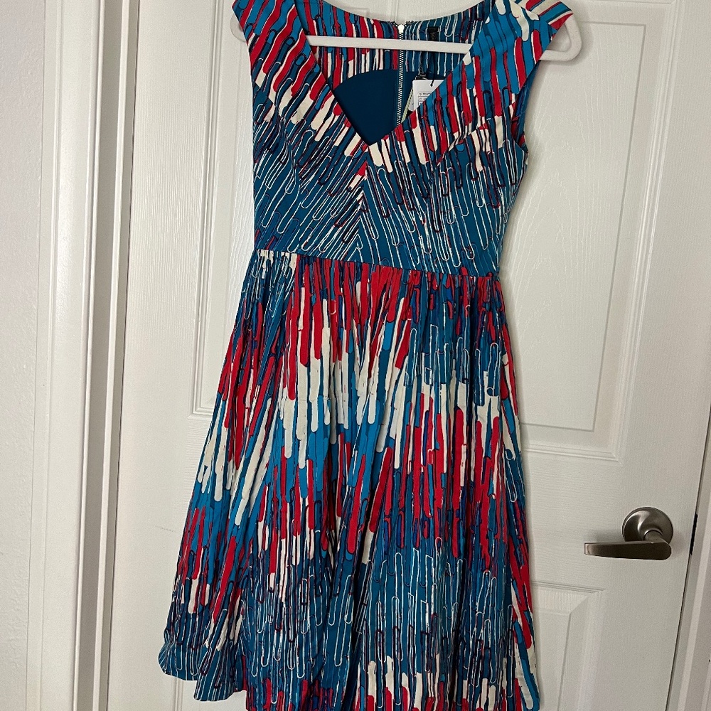 NWT: ANTHROPOLOGIE PLENTY BY TRACY REESE RED WHITE AND BLUE FIREWORKS